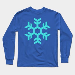 Blue Snowflake Long Sleeve T-Shirt